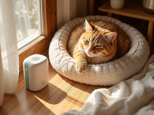 舒适的宠物窝，柔软填充物，可拆卸清洗，适合小型犬猫